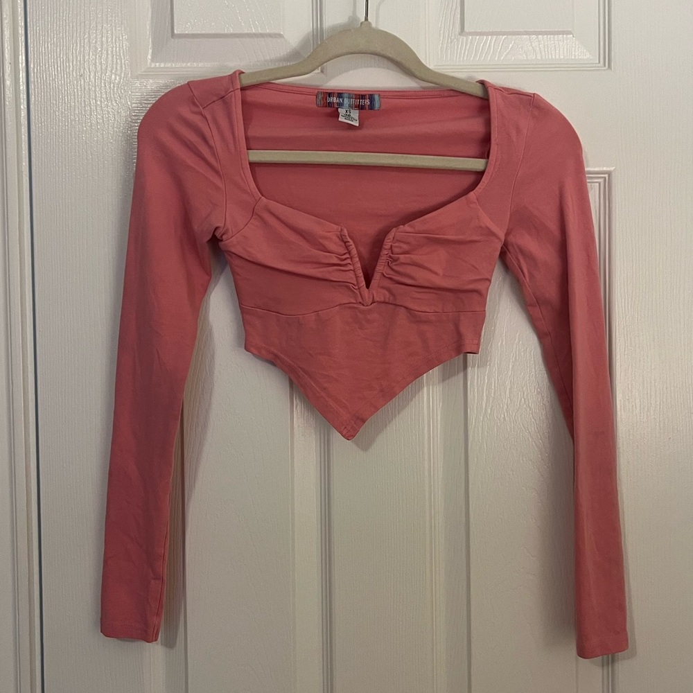 Urban outfitters long sleeve cropped shirt